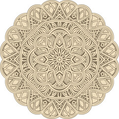 Fototapeta premium 🌿🌀✨ This elegant AI-generated beige mandala blends tradition with modern minimalism — perfect for calm, design, and decor. 🧘‍♂️ Download now & bring peace to your creative space! 🪷🌟