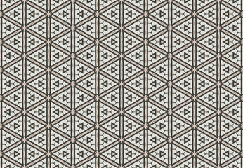 Seamless Symmetric Fabric Art Design Tile Fashion Geometric Shape Textile Visual Graphic Digital Decoration Interior Texture Wallpaper Luxury Template Cloth Perspective Background Endless Pattern.