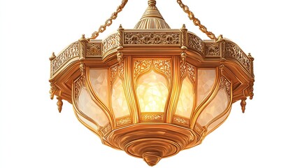 and keyword list based on the image

 Ornate Lamp hangs, glows warmly in Palace, casting gentle light & intricate shadows