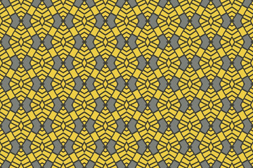 Seamless Background Texture Digital Endless Wallpaper Art Decoration Perspective Template Fashion Graphic Fabric Visual Geometric Interior Design Symmetric Tile Shape Textile Cloth Luxury Pattern.