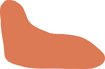 Freeform Red Organic Slope Shape