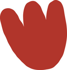 Abstract Red Tulip Style Petal Shape