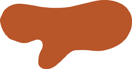 Freeform Blob Shape in Burnt Orange