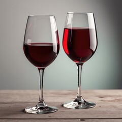 Wine glasses filled with red wine on wooden table, galveston island, wine pour, wine festival