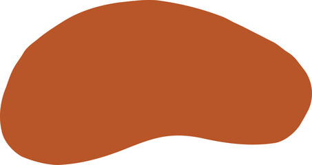 Burnt Orange Pebble Shape Variant