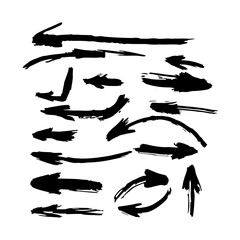 arrow grunge brush on black colour