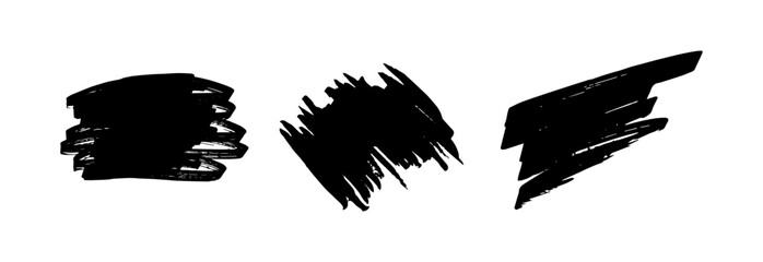 Paint grunge backgrounds, brushstrokes on black colour.