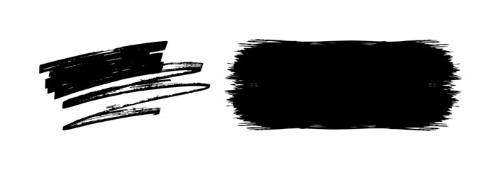 Paint grunge backgrounds, brushstrokes on black colour.