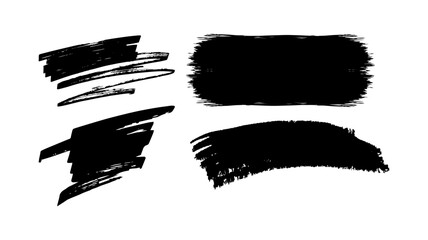 Paint grunge backgrounds, brushstrokes on black colour.