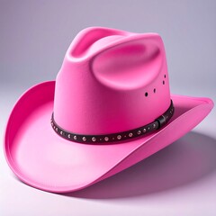 Pink cowboy hat studio shot