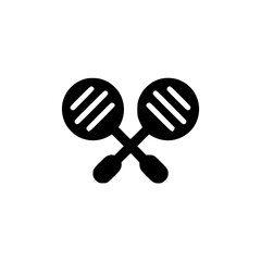 Crossed Table Tennis Paddles Icon Representing Ping Pong Sports Equipment