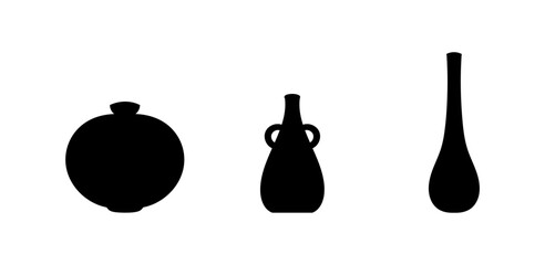 Set of Vase Modern silhouette illustration for design