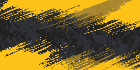Abstract yellow-gray frame. Sports design on a dark background in grunge style. Illustration for sports, athletics, workout, etc.