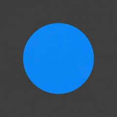 A Simple Blue Circle Floating Against a Dark Gray Background Minimalist Design Abstract Geometric Shape