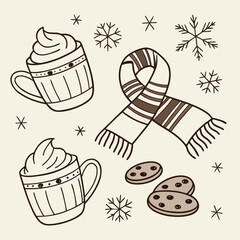 seamless pattern with cupcakes