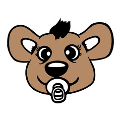 Bear Baby Pacifier Cute Little Happy Smile Child Toddler