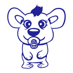 Bear Baby Pacifier Cute Little Happy Smile Child Toddler