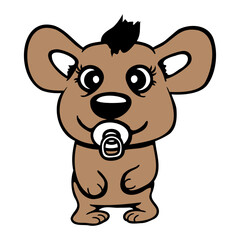 Bear Baby Pacifier Cute Little Happy Smile Child Toddler