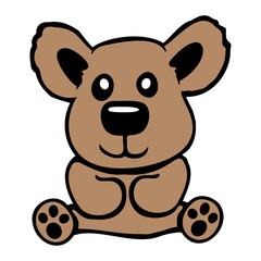 Bear Happy Smile Cute Teddy Friendly Comic Grizzly