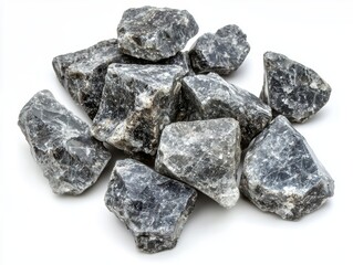 Collection of Gray Natural Rocks with Rough Texture and Irregular Shapes for Landscaping and Decor