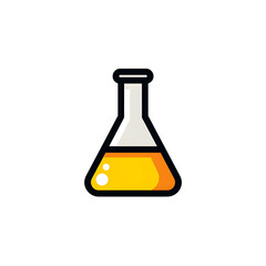 Laboratory flask icon for science and chemistry experiments