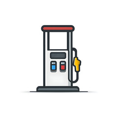 Fuel station icon for gasoline and energy industry