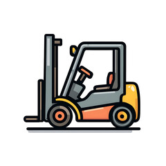 Fototapeta premium Forklift truck icon for warehouse and logistics industry