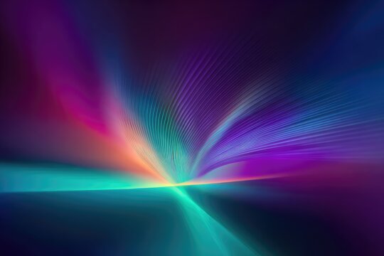 Abstract vibrant burst of color radiating from a central point