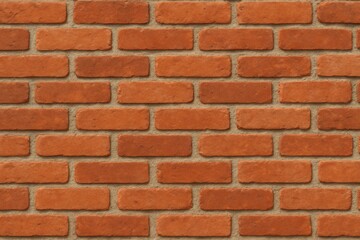 Obraz premium Textured red brick wall pattern with weathered mortar joints creating authentic masonry background