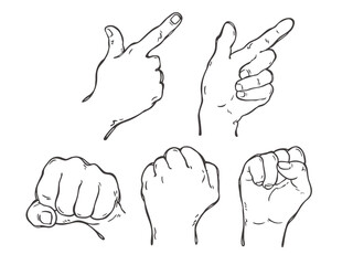 いろいろなハンドサイン
