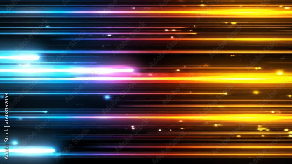 Aufkleber dynamic multi-colored light streaks animated background with futuristic motion effect graphics