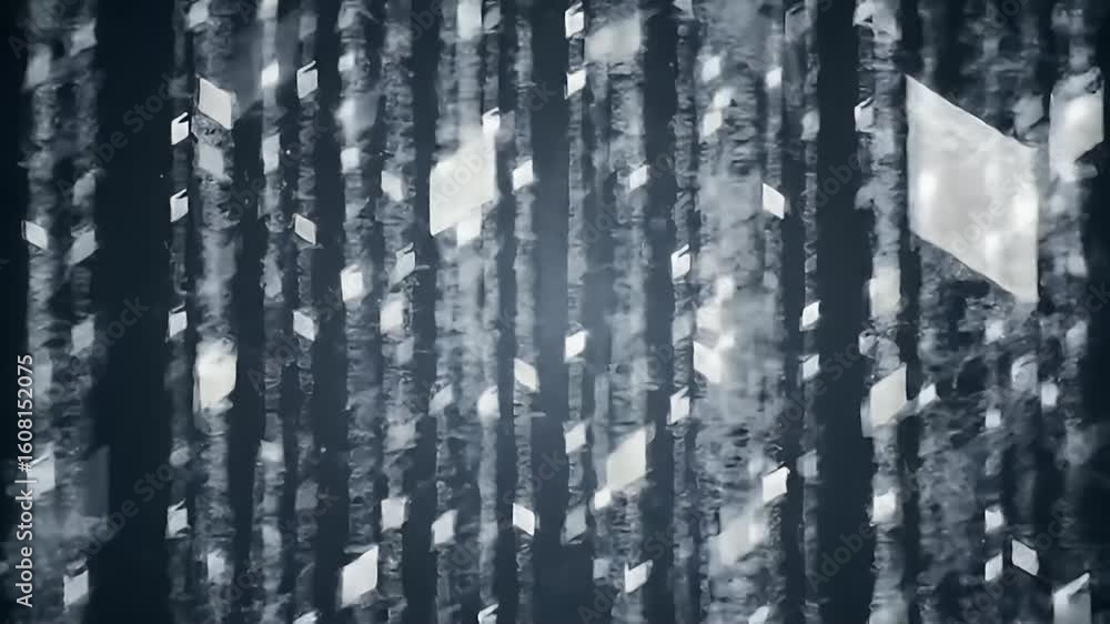 Poster abstract falling shapes pattern