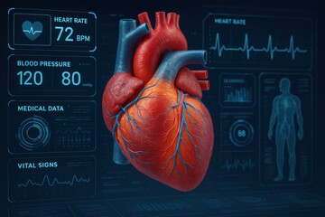 3D Medical Heart Visualization with Cardiovascular System and Health Technology Interface