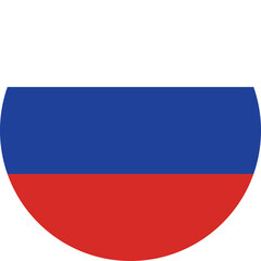 Fototapeta premium Russia Round flag with isolated background , National flag of Russian , Russia circular flag vector design