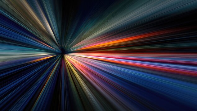 Abstract radial burst of vibrant colors (2)