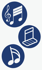 Musical symbols design graphic