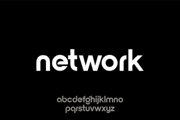 Obraz premium Sleek Modern Logo Font with Lowercase Letters
