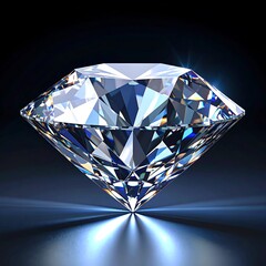 Sparkling diamond on dark background