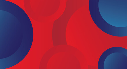 Gradient red background with abstract blue circle pattern