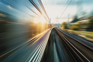 Obraz premium High-speed train motion blur