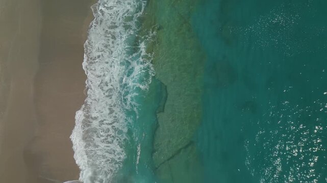 sea beach in mahmutlar alanya T&uuml;rkiye - drone view