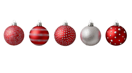 Christmas decorations concept. Top view vertical photo of blue white silver baubles snowflake star ornaments and confetti on isolated white background with copyspace1-vahid.png, Christmas balls red