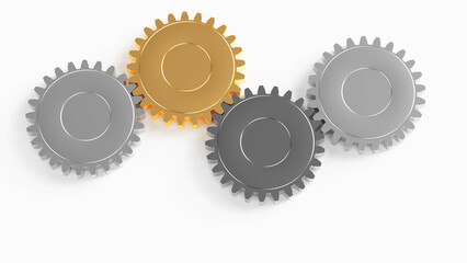 gears on white background