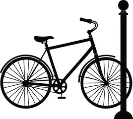 lassic bicycle vector art illustration