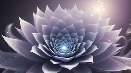 Elegant Flower Bloom with Soft Light and Ethereal Glow Background