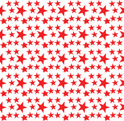 Red Star Seamless Pattern Design