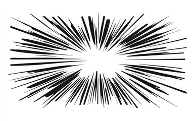 Bursting radial lines emanate from a central white void