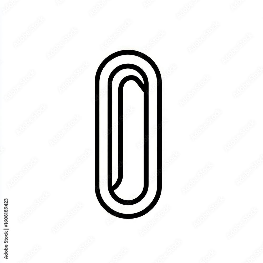 Poster elongated oval shape with nested outline