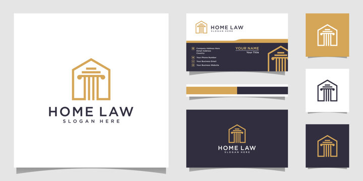 home law firm logo vector design