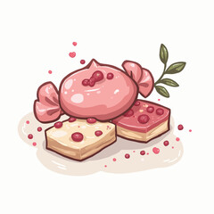 Cute Candy And Cake Design